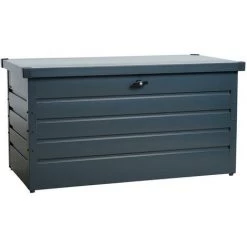 ESTEXO Metall Auflagenbox Kissenbox Gartentruhe Gartenbox Aufbewahrungsbox Anthrazit