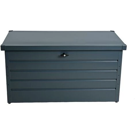 ESTEXO Metall Auflagenbox Kissenbox Gartentruhe Gartenbox Aufbewahrungsbox Anthrazit 3 ESTEXO Metall Auflagenbox Kissenbox Gartentruhe Gartenbox Aufbewahrungsbox Anthrazit – Bild 3