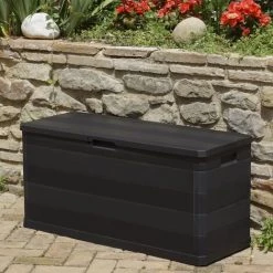 TRIOMPHE Gartenbox Schwarz 117×45×56 Cm -Aufbewahrung im Garten Verkäufe 2022 52926689 5