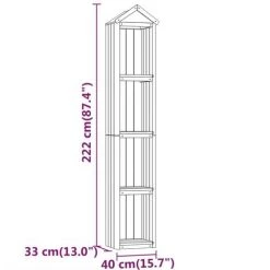 Geräteschuppen 40x33x222 Cm Kiefernholz Imprägniert VidaXL -Aufbewahrung im Garten Verkäufe 2022 53625125 3