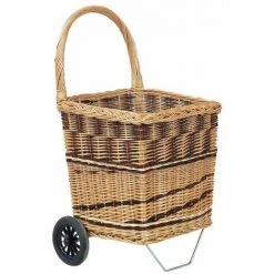 AUBRY GASPARD Kaminholzkorb Aus Weide Mit Rollen