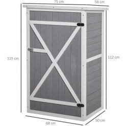 Outsunny Geräteschrank 75 Cm X 56 Cm X 115 Cm -Aufbewahrung im Garten Verkäufe 2022 53831270 3