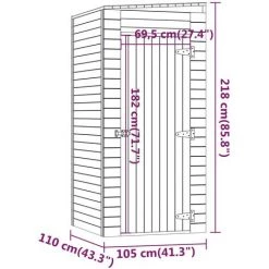 Garten-Lagerschuppen 105x110x218 Cm Kiefernholz Imprägniert VidaXL 7 Garten-Lagerschuppen 105x110x218 Cm Kiefernholz Imprägniert VidaXL -Aufbewahrung im Garten Verkäufe 2022 54125263 3