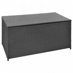 HANNAH MöBEL Gartenbox 120x50x60 Cm Poly Rattan | Hannah - Schwarz