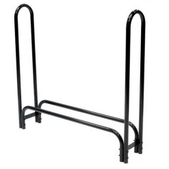 ShelterLogic Stahl Kaminholzregal Holzlager Inkl. Abdeckung Schwarz 25x126x118 Cm