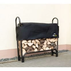 ShelterLogic Stahl Kaminholzregal Holzlager Inkl. Abdeckung Schwarz 25x126x118 Cm -Aufbewahrung im Garten Verkäufe 2022 55667220 3
