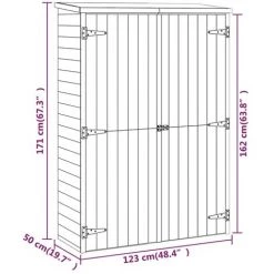 Geräteschuppen 123x50x171 Cm Massivholz Kiefer Imprägniert VidaXL -Aufbewahrung im Garten Verkäufe 2022 56072546 3