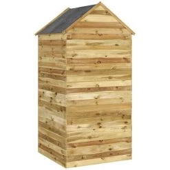 YOUTHUP Geräteschuppen Tür 107x107x220cm Massivholz Kiefer Imprägniert -Aufbewahrung im Garten Verkäufe 2022 56269470 5