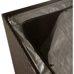 GOFUNILAND 150x100x100 Cm Gartenbox Braun Poly Rattan -Aufbewahrung im Garten Verkäufe 2022 57678639 4