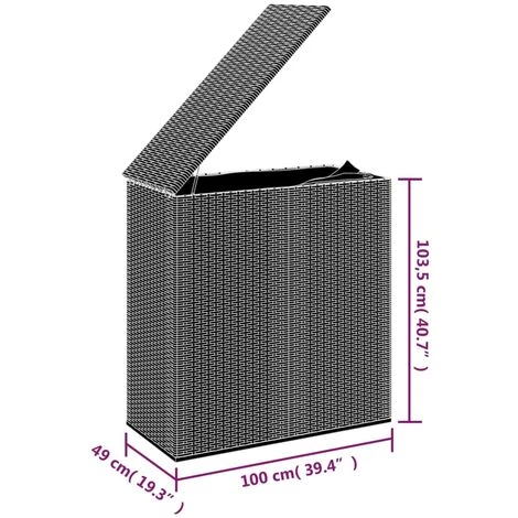 Garten-Kissenbox PE Rattan 100x49x103,5 Cm Braun VidaXL 3 Garten-Kissenbox PE Rattan 100x49x103,5 Cm Braun VidaXL – Bild 3