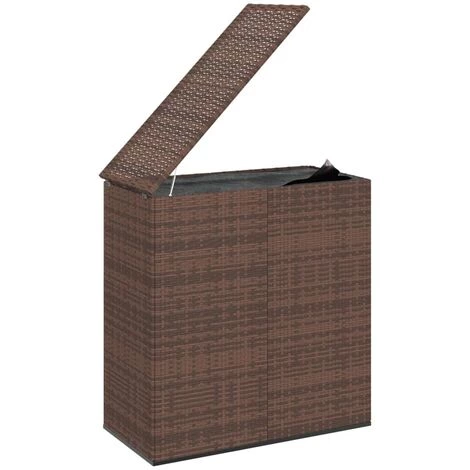 Garten-Kissenbox PE Rattan 100x49x103,5 Cm Braun VidaXL 4 Garten-Kissenbox PE Rattan 100x49x103,5 Cm Braun VidaXL – Bild 4