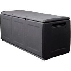 Garten Aufbewahrungsbox 138x53x57 Cm 330 L Dunkelgrau Schwarz VidaXL