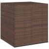 Garten-Kissenbox PE Rattan 100x97,5x104 Cm Braun VidaXL