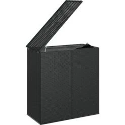 Garten-Kissenbox PE Rattan 100x49x103,5 Cm Schwarz VidaXL -Aufbewahrung im Garten Verkäufe 2022 58034568 4