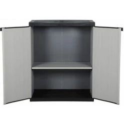 Garten-Lagerschrank Mit 1 Boden Grau Und Schwarz 68x40x85 Cm VidaXL -Aufbewahrung im Garten Verkäufe 2022 58076592 4