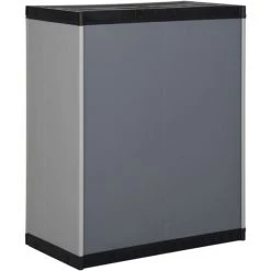 Garten-Lagerschrank Mit 1 Boden Grau Und Schwarz 68x40x85 Cm VidaXL -Aufbewahrung im Garten Verkäufe 2022 58076592 5
