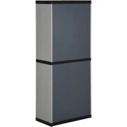 Garten-Lagerschrank Mit 3 Böden Grau & Schwarz 68x40x168 Cm VidaXL -Aufbewahrung im Garten Verkäufe 2022 58076695 5