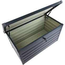 DEMA Metall Gerätebox Essen Gartenbox Auflagenbox Gartenkiste 350 L Gerätekiste -Aufbewahrung im Garten Verkäufe 2022 58223877 3