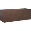 Garten-Kissenbox PE Rattan 291x100,5x104 Cm Braun VidaXL