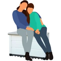 Gartentruhe Mit 150L Fassungsvermögen Gardiun Tuscany Evo 82,5x47x57 Cm Kunstharzbox Mit Stoßdämpfer Und Boden -Aufbewahrung im Garten Verkäufe 2022 58595434 5