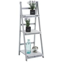 CLP GS1 Treppenregal Yana - Antik Weiß