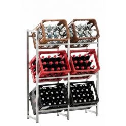 CLP GS1 6er Getränkekistenständer Lennert - Edelstahl