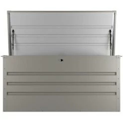 VENTE-UNIQUE.COM Kauf-unique - Garten-Aufbewahrungsbox TOMASO - Stahl - Grau - Volumen 400L -Aufbewahrung im Garten Verkäufe 2022 58769723 4