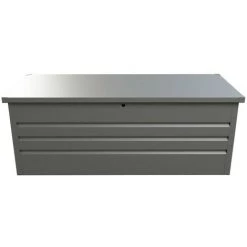 VENTE-UNIQUE.COM Kauf-unique - Garten-Aufbewahrungsbox - Stahl - Grau - Volumen 582L - TOMASO -Aufbewahrung im Garten Verkäufe 2022 58769730 3