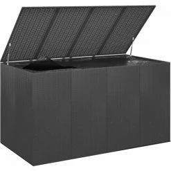 YOUTHUP Garten-Kissenbox PE Rattan 194x100x103 Cm Schwarz -Aufbewahrung im Garten Verkäufe 2022 59800698 3