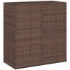YOUTHUP Garten-Kissenbox PE Rattan 100x49x103,5 Cm Braun