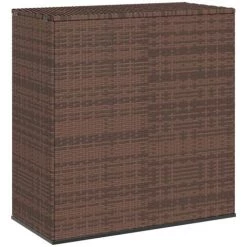 YOUTHUP Garten-Kissenbox PE Rattan 100x49x103,5 Cm Braun