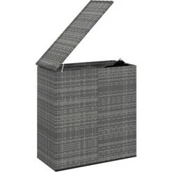 YOUTHUP Garten-Kissenbox PE Rattan 100x49x103,5 Cm Grau -Aufbewahrung im Garten Verkäufe 2022 59801071 3