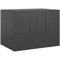 YOUTHUP Garten-Kissenbox PE Rattan 145x100x103 Cm Schwarz