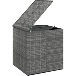 YOUTHUP Garten-Kissenbox PE Rattan 100x97,5x104 Cm Grau -Aufbewahrung im Garten Verkäufe 2022 59801570 3