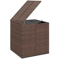 YOUTHUP Garten-Kissenbox PE Rattan 100x97,5x104 Cm Braun -Aufbewahrung im Garten Verkäufe 2022 59801701 3