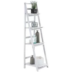 Mila Möbel Treppenregal Kirsten - Antik Weiß