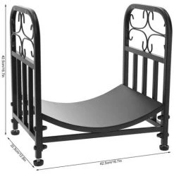 ONEVAN Schmiedeeiserner Holzständer Für Zuhause, Decks Und Terrassen, Hoher Kamin Für Brennholzregale -Aufbewahrung im Garten Verkäufe 2022 59858426 3