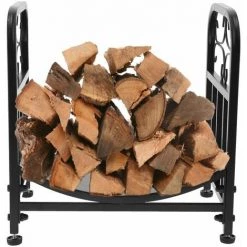 ONEVAN Schmiedeeiserner Holzständer Für Zuhause, Decks Und Terrassen, Hoher Kamin Für Brennholzregale -Aufbewahrung im Garten Verkäufe 2022 59858426 4