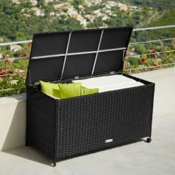 TECTAKE Auflagenbox Mit Aluminiumgestell Und Rollen 297l, 117x54x64cm - Kissenbox, Polsterbox, Gartenbox -Aufbewahrung im Garten Verkäufe 2022 60281671 2