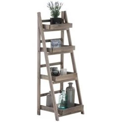 Mila Möbel Treppenregal Dorin - Hellbraun