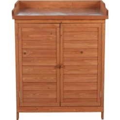 Außenschrank Gardiun Ally 75x40x94cm Für Den Garten, Fichtenholz, Behandelt Mit Öko-Farbe Und Arbeitsplatte Aus Verzinktem Stahl -Aufbewahrung im Garten Verkäufe 2022 61626962 5