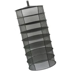 SUPERSELLER 8-stufiger Pflanzen- Und Kräuterkorb, Trocknungsständer Mit Öffnung, Ringförmiges Schwerlast-Trocknungsnetz Zum Aufhängen, Trocknungsnetz Mit 60 Cm Durchmesser, Schwarz