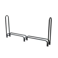 ShelterLogic Stahl Kaminholzregal Holzlager Inkl. Abdeckung Schwarz 25x244x118 Cm