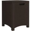 Garten-Aufbewahrungsbox PP Rattan Braun 39x39x46 Cm VidaXL