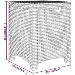 Garten-Aufbewahrungsbox PP Rattan Braun 39x39x46 Cm VidaXL -Aufbewahrung im Garten Verkäufe 2022 64022924 3