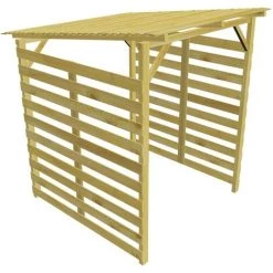GOFUNILAND 170 X 170 X 180 Cm Kiefer Impr?gnierter Unterstand Brennholz Fahrrad Ger?teschuppen Mit 2 Seitenw?nden -Aufbewahrung im Garten Verkäufe 2022 64994319 4