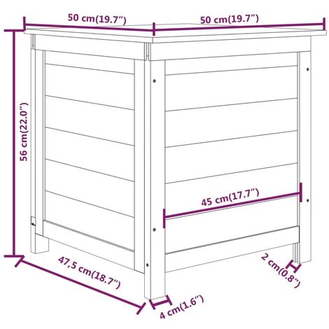 Outdoor-Kissenbox Weiß 50x50x56 Cm Massivholz Tanne VidaXL 3 Outdoor-Kissenbox Weiß 50x50x56 Cm Massivholz Tanne VidaXL – Bild 3