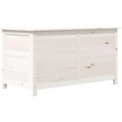 Outdoor-Kissenbox Weiß 100x50x56 Cm Massivholz Tanne VidaXL