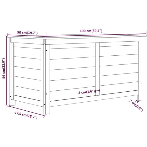 Outdoor-Kissenbox Weiß 100x50x56 Cm Massivholz Tanne VidaXL 3 Outdoor-Kissenbox Weiß 100x50x56 Cm Massivholz Tanne VidaXL – Bild 3