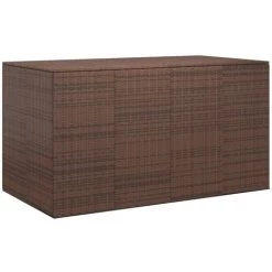 FIMEI Garten-Kissenbox PE Rattan 194x100x103 Cm Braun
